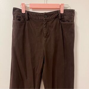 Brown straight leg trousers